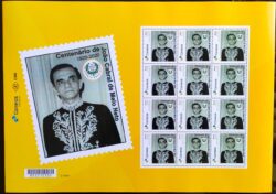 PB 161 Selo Personalizado João Cabral de Melo Neto Literatura Gomado 2020 Folha