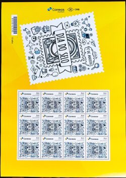 PB 163 Selo Personalizado Dia do Selo Gomado 2020 Folha