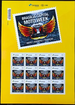 PB 84 Selo Personalizado Básico Brasília Capital Moto Week 2018 Folha G