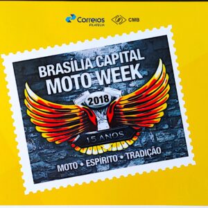 PB 84 Selo Personalizado Básico Brasília Capital Moto Week 2018 Folha Vinheta G