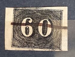 Selo RHM 14 Olho de Cabra Vertical 60 Reis Ano 1850 Império 03