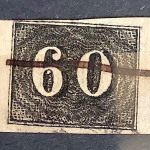 Selo RHM 14 Olho de Cabra Vertical 60 Reis Ano 1850 Império 03