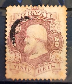 Selo RHM 24 Dom Pedro II 20 Reis Ano 1866 Império 01