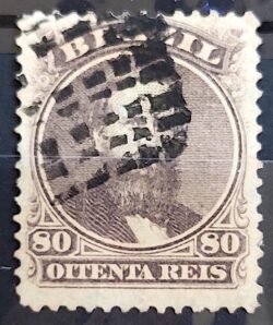 Selo RHM 26 Dom Pedro II 80 Reis Ano 1866 Império 02