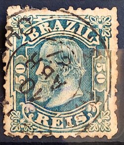Selo RHM 53 Dom Pedro II 50 Reis Ano 1881 Império Cabeca Grande 03
