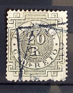 Selo RHM 61 Cifra 20 Reis Ano 1884 Império 04