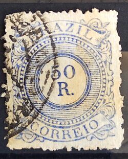 Selo RHM 63 Cifra 50 Reis Ano 1887 Império 03