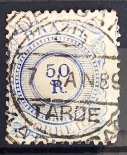 Selo RHM 63 Cifra 50 Reis Ano 1887 Império 04