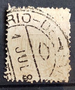 Selo RHM 64 Cifra 100 Reis Ano 1885 Império 06