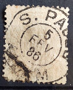 Selo RHM 64 Cifra 100 Reis Ano 1885 Império 07