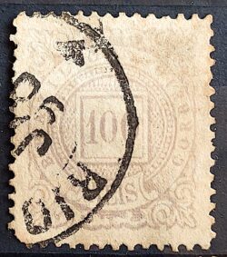 Selo RHM 65 Cifra 100 Reis Ano 1888 Império 02