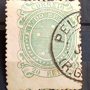 Selo RHM 70a Cruzeiros 20 Reis Ano 1890 Republica 02 Pelotas RS