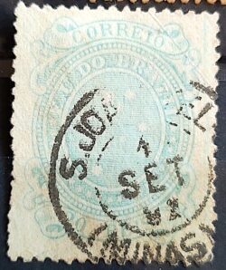 Selo RHM 70b Cruzeiros 20 Reis Ano 1890 Republica 03