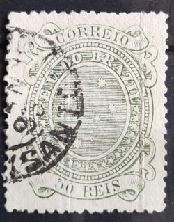 Selo RHM 71e Cruzeiros 50 Reis Ano 1890 Republica 05