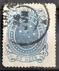 Selo RHM 71f Cruzeiros 50 Reis Ano 1890 Republica 01