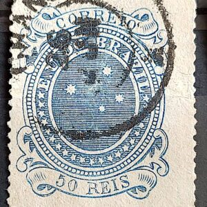 Selo RHM 71f Cruzeiros 50 Reis Ano 1890 Republica 01