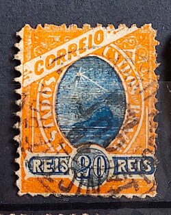 Selo RHM 82 20 Reis Ano 1894 Madrugada Republicana – Denteacao 11,5 – 01