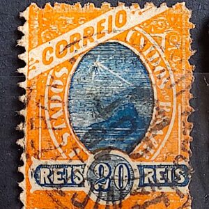 Selo RHM 82 20 Reis Ano 1894 Madrugada Republicana – Denteacao 11,5 – 01