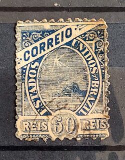 Selo RHM 83 50 Reis Ano 1894 Madrugada Republicana Denteacao 11,5 04