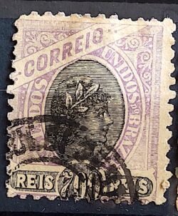 Selo RHM 88 700 Reis Ano 1894 Republica (Denteacao 11,25) 01