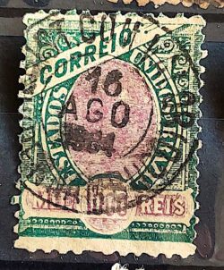 Selo RHM 89 1000 Reis Ano 1894 Comércio (Denteacao 11,5) 03