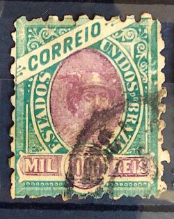Selo RHM 89aM 1000 Reis Ano 1894 Comércio (Denteacao 9) 01