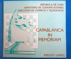 X 0207 Selo Xadrez Cuba Capablanca 1982 Caderneta