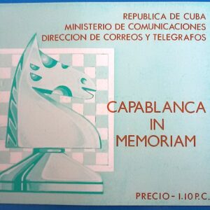 X 0207 Selo Xadrez Cuba Capablanca 1982 Caderneta