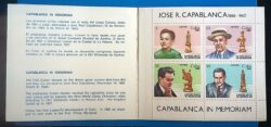 X 0207 Selo Xadrez Cuba Capablanca 1982 Caderneta