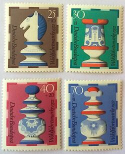 X 0220 Selo Xadrez Cavalo Alemanha 1972