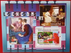 X 0284 Selo Xadrez Mulher Guiné 2007