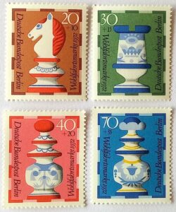 X 0290 Selo Xadrez Cavalo Alemanha 1972