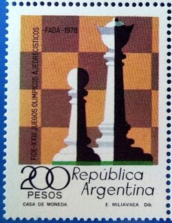 X 0306 Selo Xadrez Argentina Olimpíada 1978