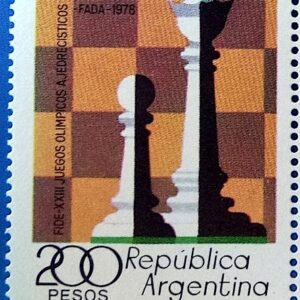 X 0306 Selo Xadrez Argentina Olimpíada 1978