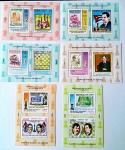 X 0309 Selo Xadrez Cuba Capablanca Cavalo 1988