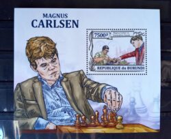 X 0327 Selo Xadrez Burundi Carlsen Anand