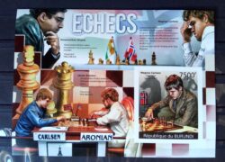 X 0328 Selo Xadrez Burundi Carlsen Aronian Anand 2011 Imperfurado