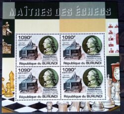 X 0339 Selo Xadrez Burundi Philidor 2011 Picote