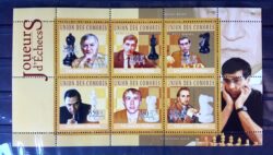X 0354 Selo Xadrez Comores Karpov Fischer Topalov 2010