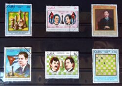 X 0357 Selo Xadrez Cuba Capablanca 1988