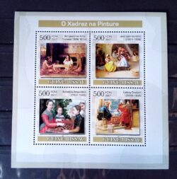 X 0363 Selo Xadrez Guine Bissau Arte 2007