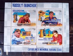 X 0367 Selo Xadrez Guine Bissau Ivanchuk 2010
