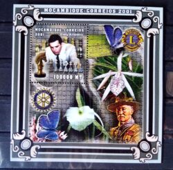 X 0393 Selo Xadrez Moçambique Kasparov Lions 2001