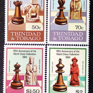X 0447 Selo Xadrez Trinidad e Tobago 1984
