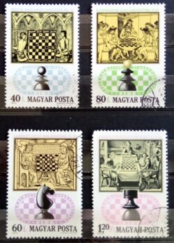X 0471 Selo Xadrez Cavalo Hungria 1974