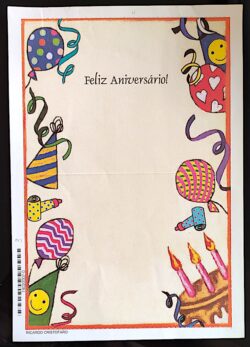 Cod 0083 AEROGRAMA FELIZ ANIVERSÁRIO 1998