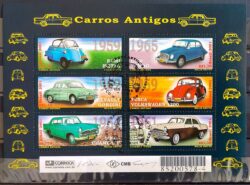 B 120 Bloco Carros Antigos Romi Iseta DKW Gordini Fusca Simca Chambord Aero Willys 2001 CBC