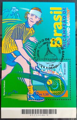 B 121 Bloco Guga Tricampeão de Roland Garros Tenis 2001 CBC