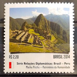 C 3373 Selo Relações Diplomáticas Brasil Peru Machu Pichu 2014