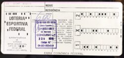 Cartão Loteria Esportiva Federal Concurso 229 1975